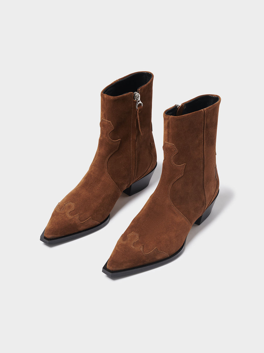 Hester Suede Cowboy Boots