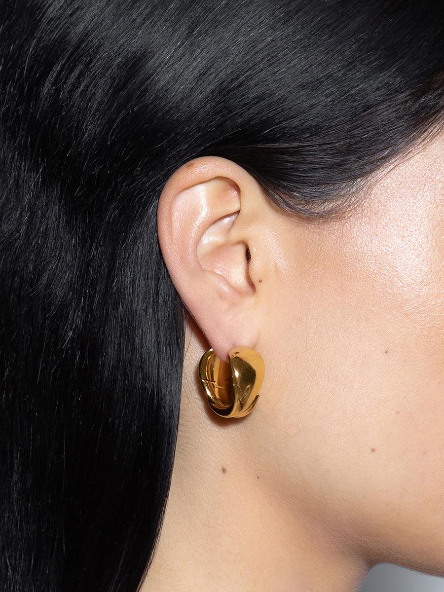 Junior Medium 18kt Gold-Plated Earrings