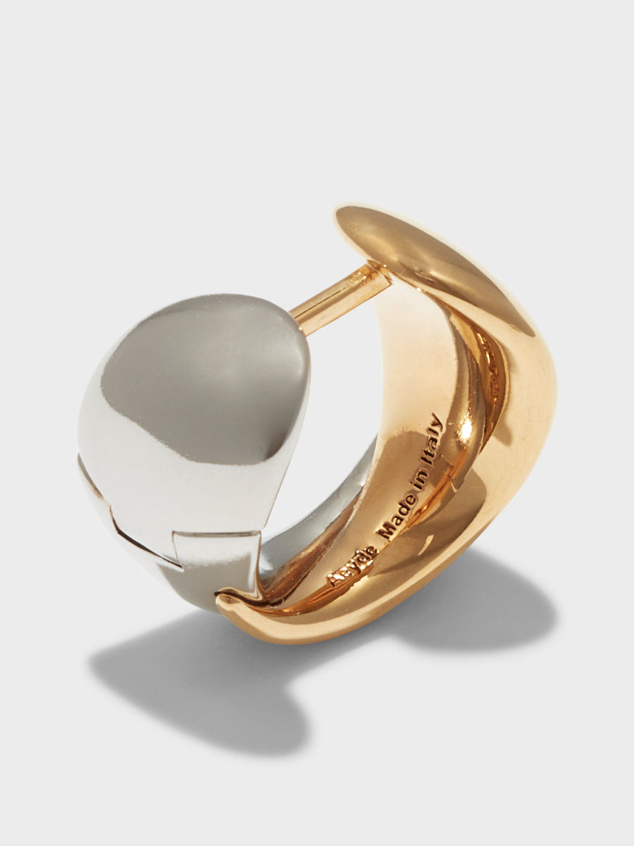 Junior Medium 18kt Gold and Palladium-Plated Earrings