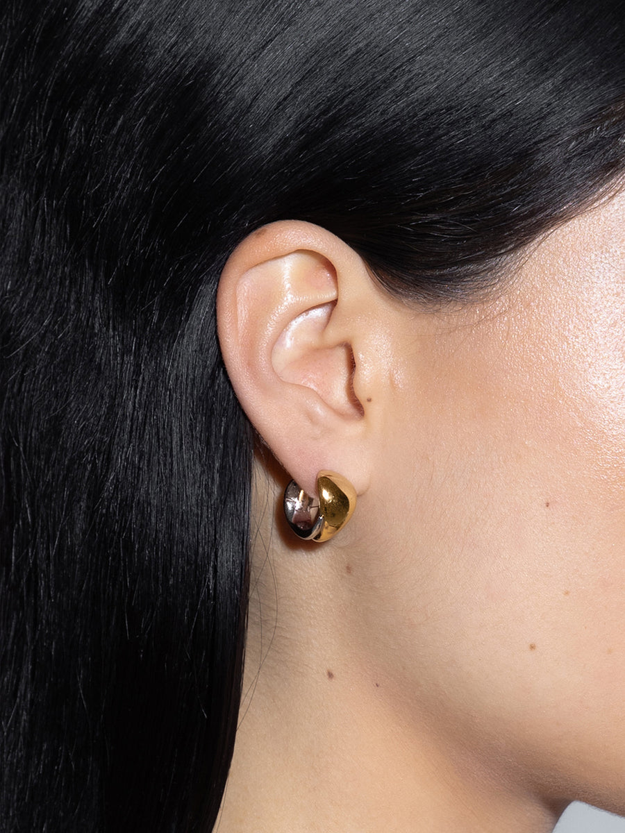 Junior Small 18kt Gold and Palladium-Plated Earrings