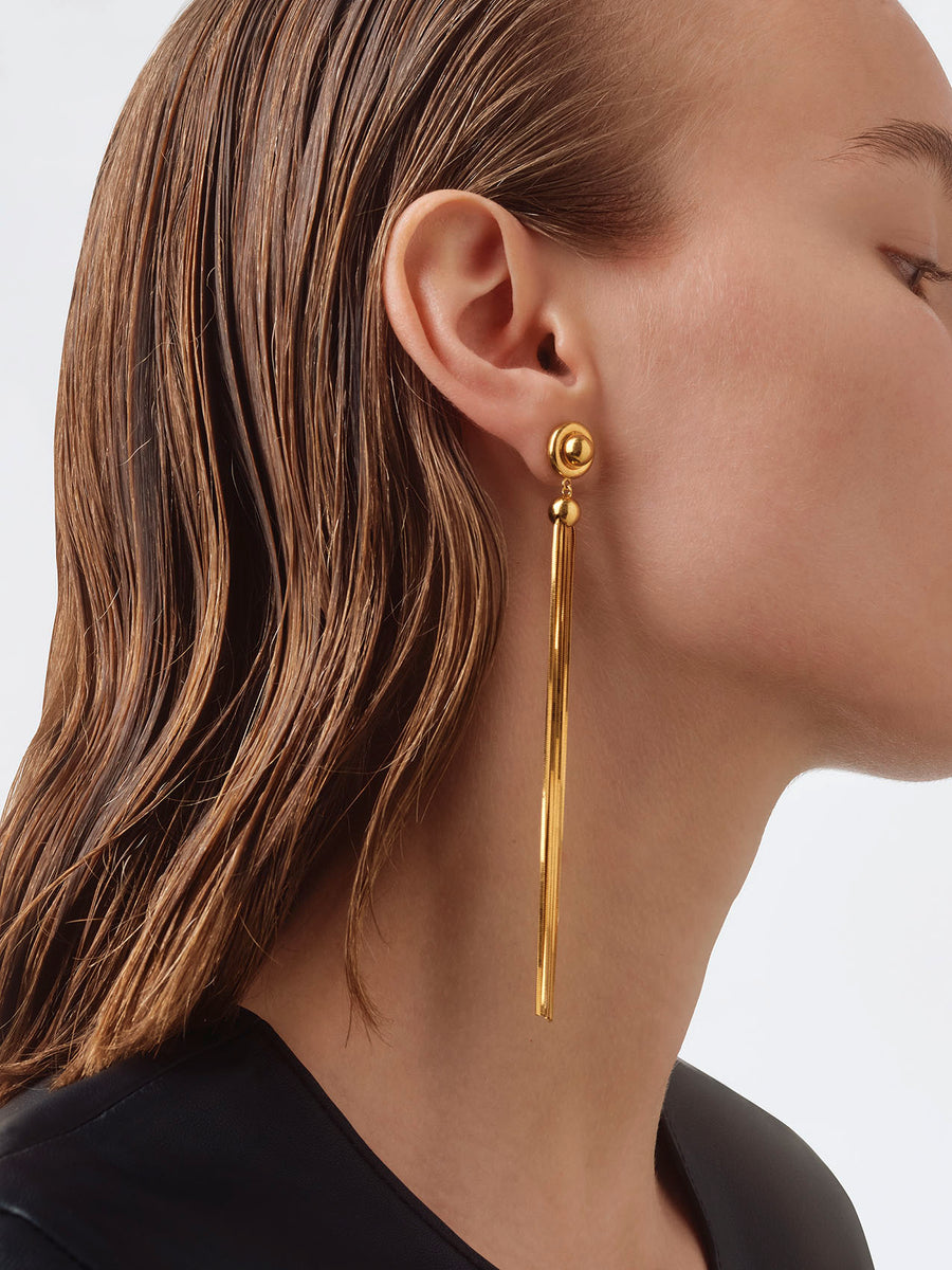 Lametta 18kt Gold-Plated Drop Earrings