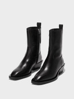 Luis Leather Cowboy Ankle Boots - Image 2