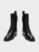 Luis Leather Cowboy Ankle Boots - Image 5