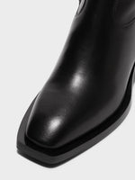 Luis Leather Cowboy Ankle Boots - Image 3