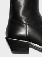 Luis Leather Cowboy Ankle Boots - Image 4