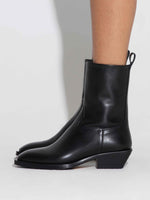 Luis Leather Cowboy Ankle Boots - Image 6