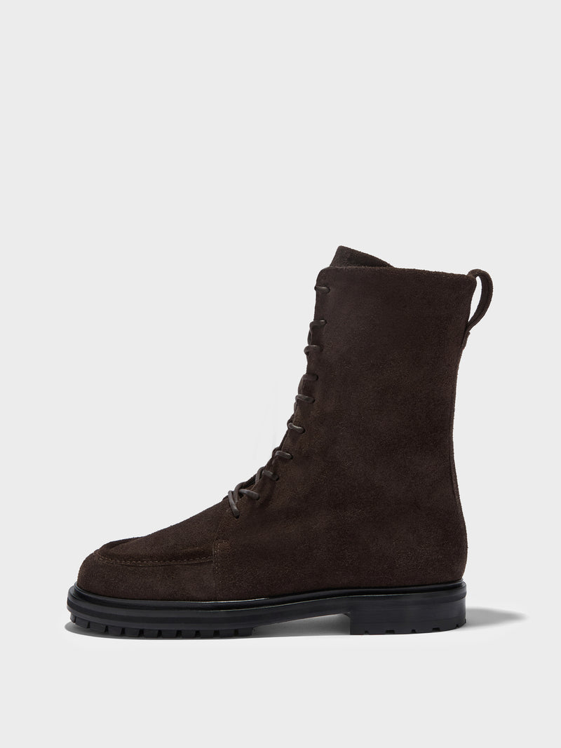 Tate Suede Lace-Up Ankle Boots