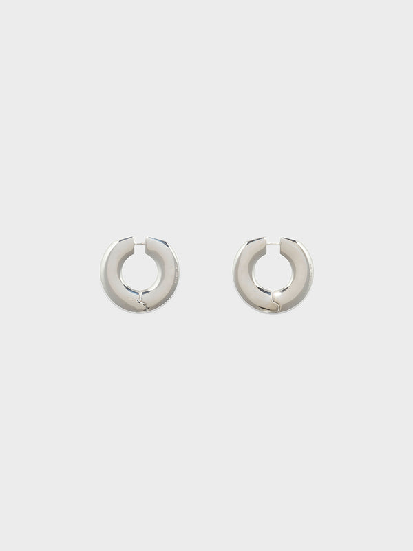 Ada Large Palladium-Plated Hoop Earrings