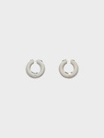 Ada Large Palladium-Plated Hoop Earrings - Image 1