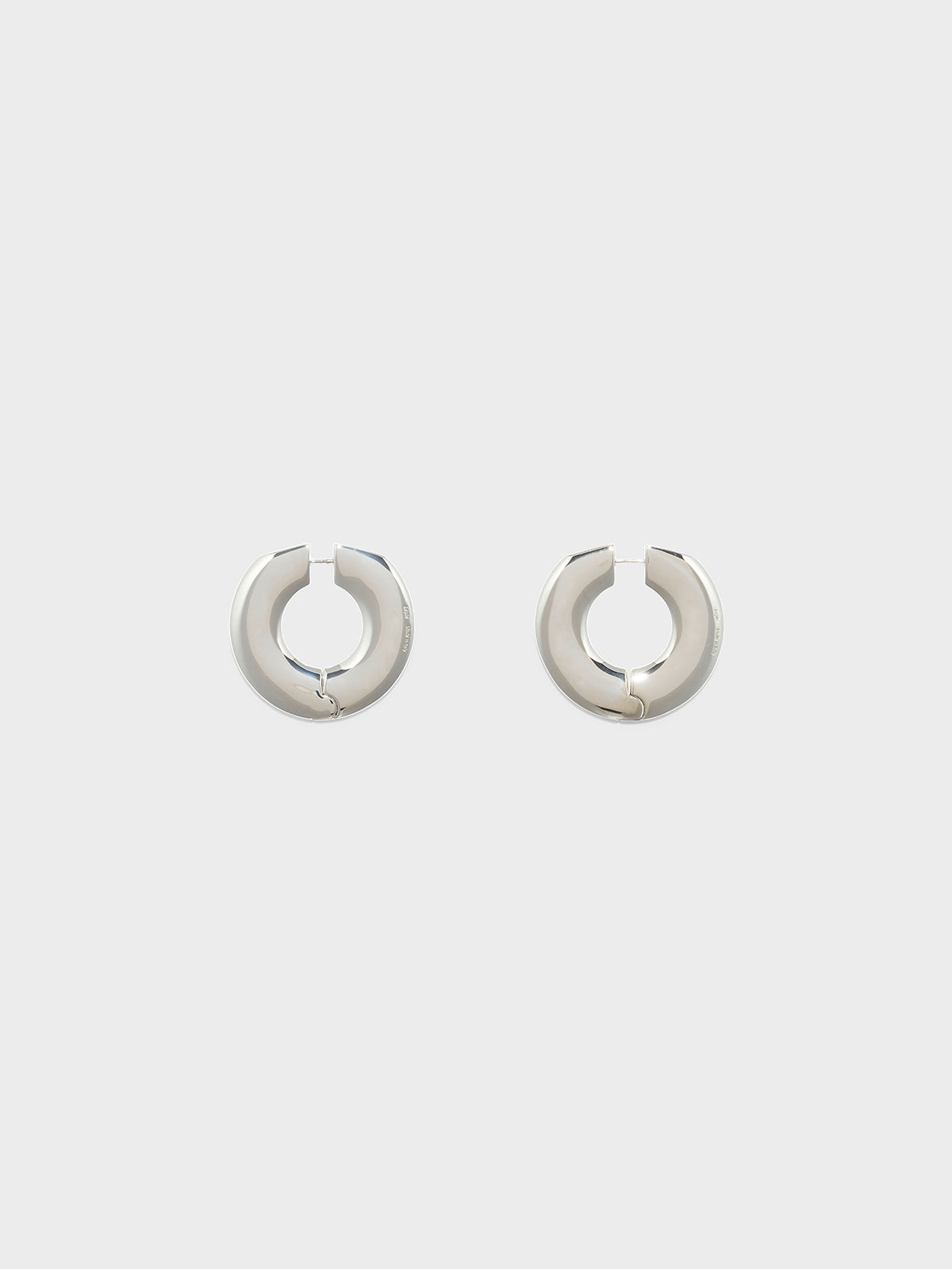 Ada Large Palladium-Plated Hoop Earrings - Image 3