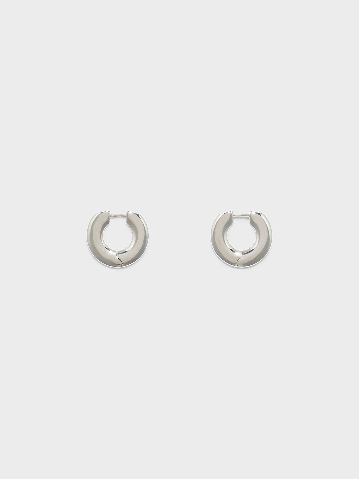 Ada Medium Palladium-Plated Hoop Earrings - Image 1