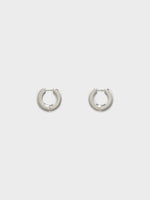 Ada Medium Palladium-Plated Hoop Earrings - Image 1