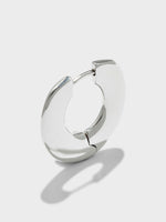 Ada Medium Palladium-Plated Hoop Earrings - Image 3