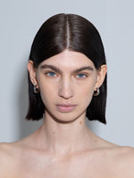 Alaya Medium Palladium-Plated Hoop Earrings - Image 3