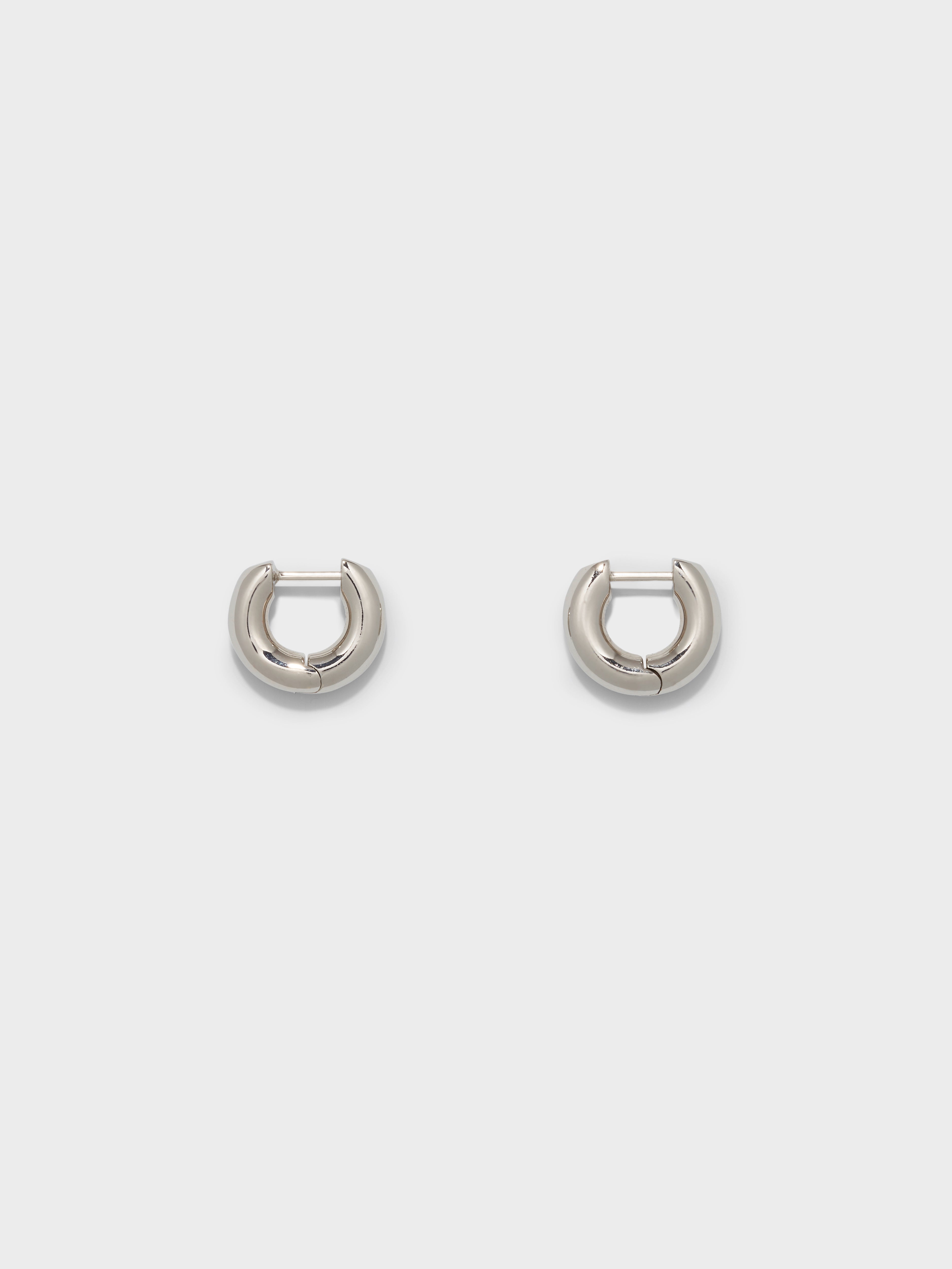 Alaya Small Palladium-Plated Hoop Earrings - Image 1