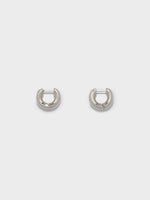 Alaya Small Palladium-Plated Hoop Earrings - Image 1
