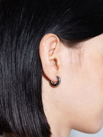 Alaya Small Palladium-Plated Hoop Earrings - Image 4