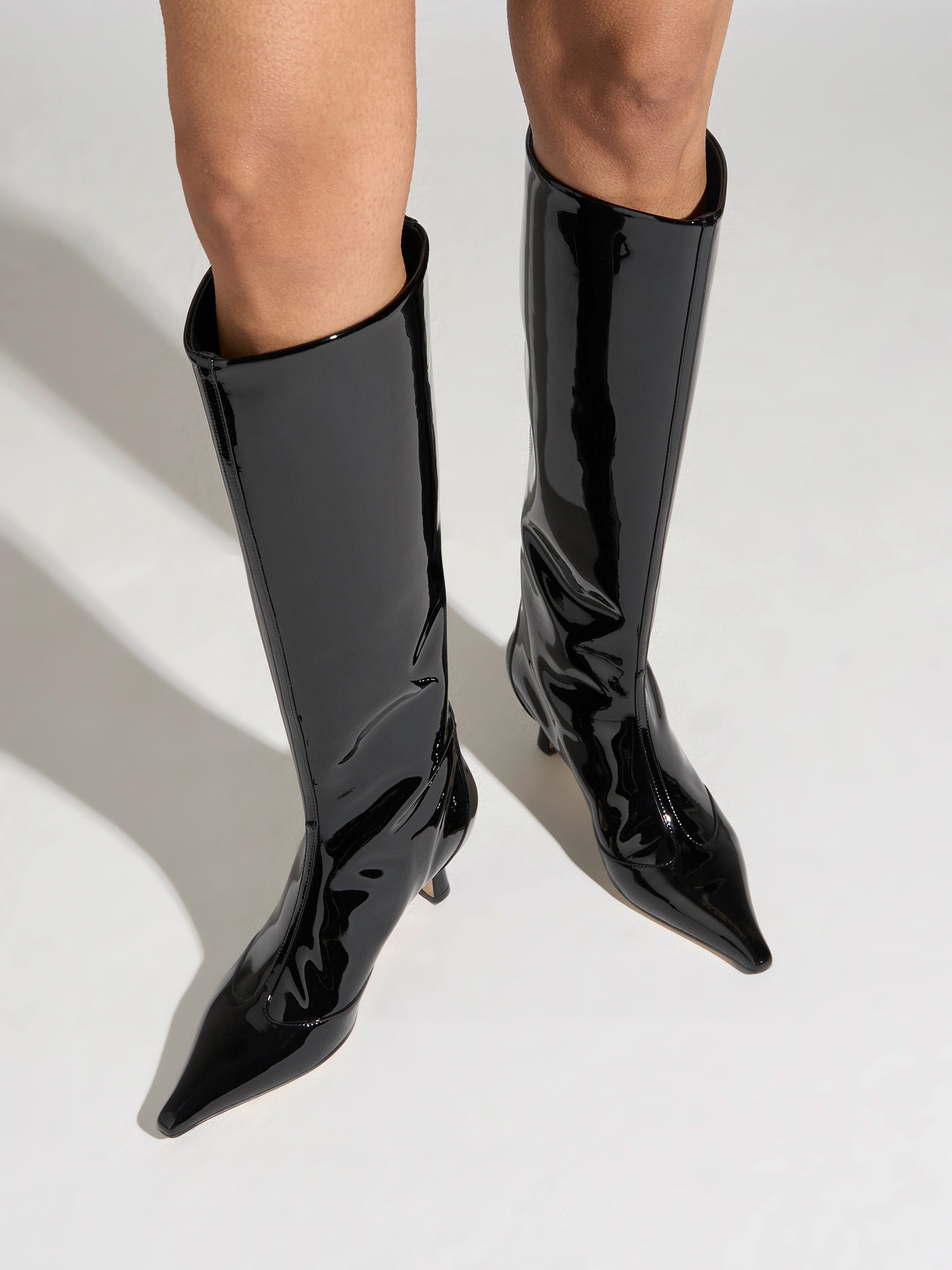 Alexis Patent Knee-High Boots - Image 2