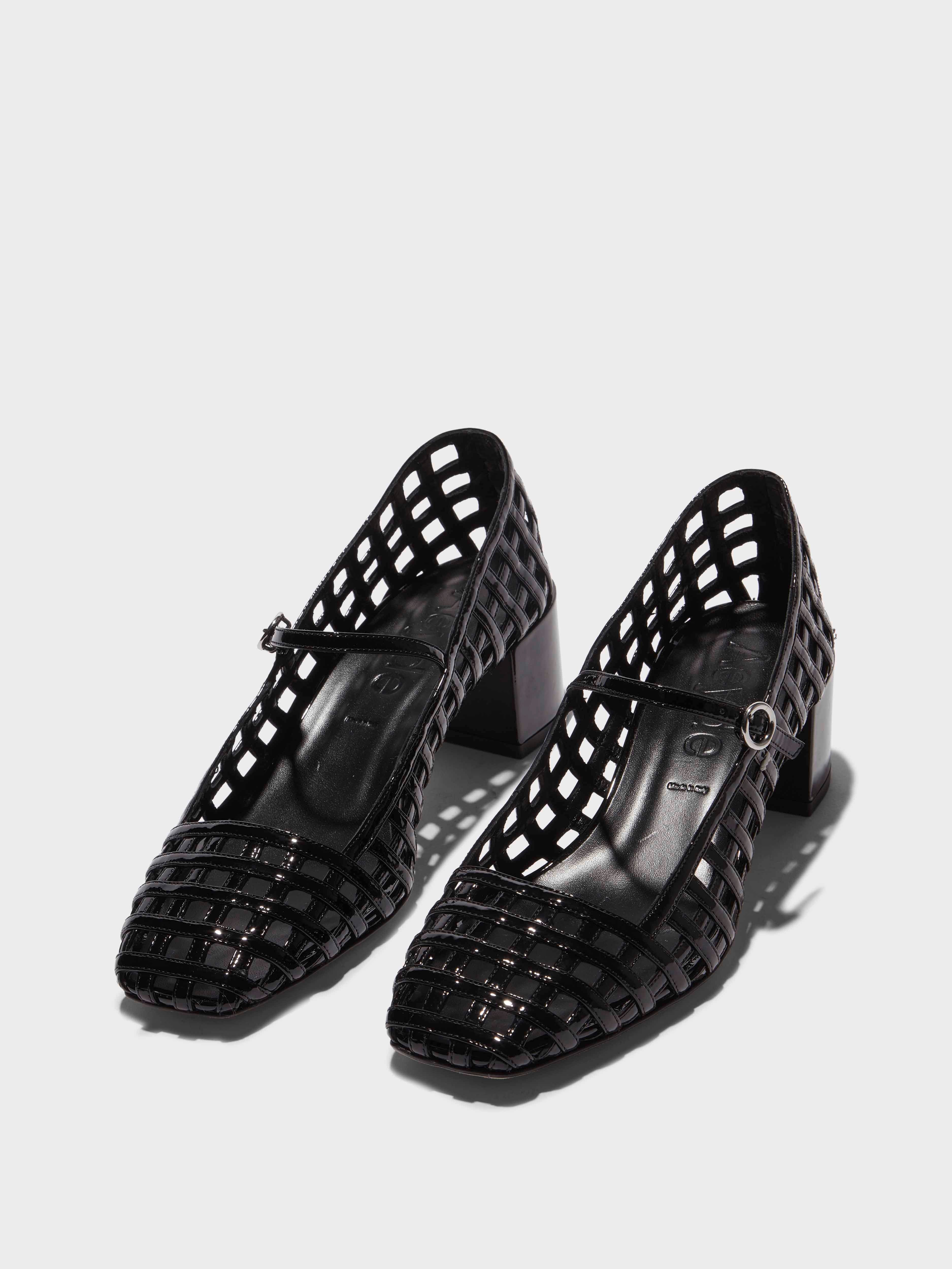 Aline Caged Leather Mary-Jane Pumps - Image 2