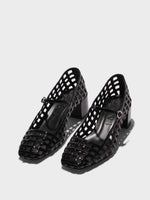 Aline Caged Leather Mary-Jane Pumps - Image 2