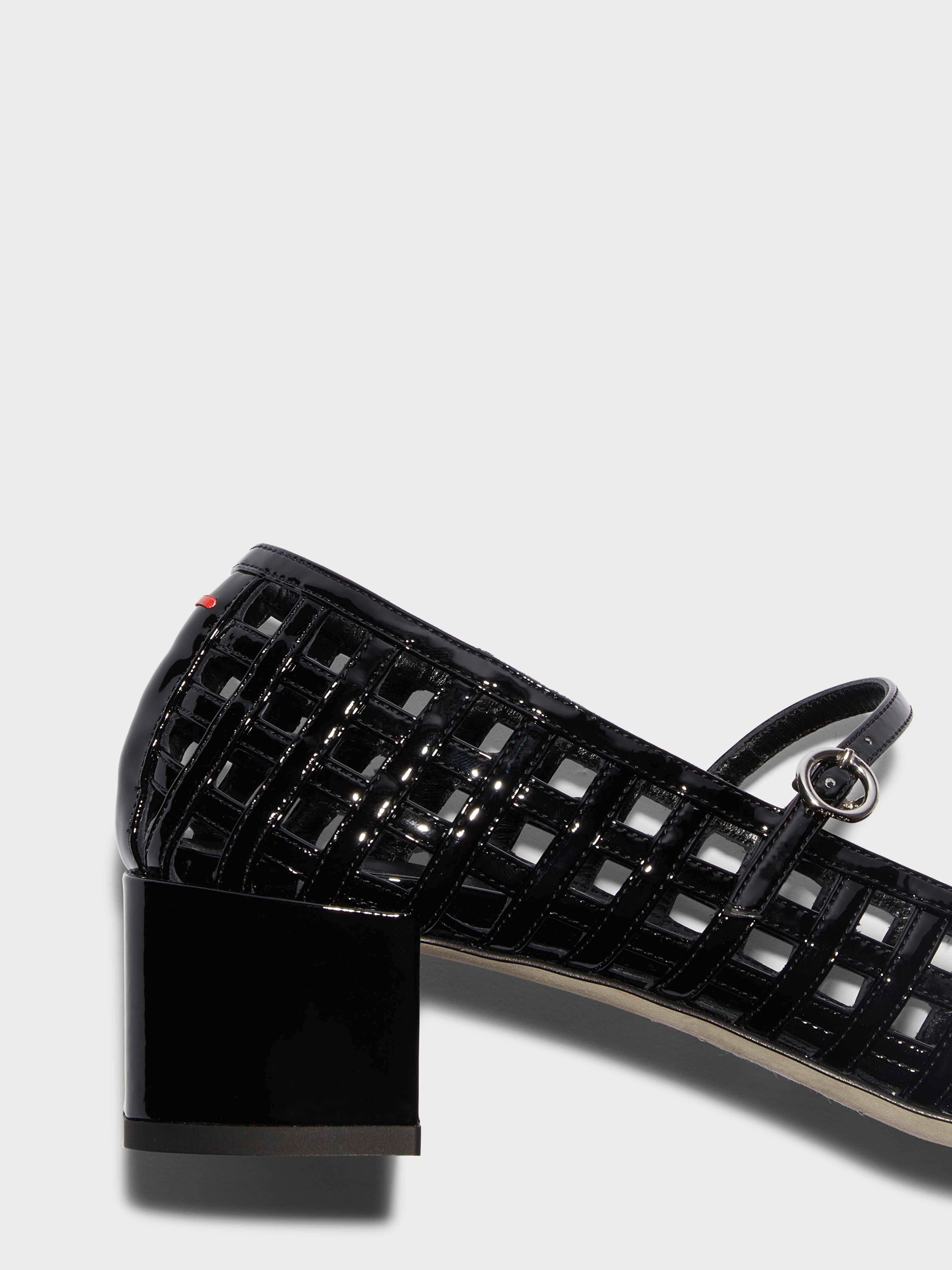 Aline Caged Leather Mary-Jane Pumps - Image 4