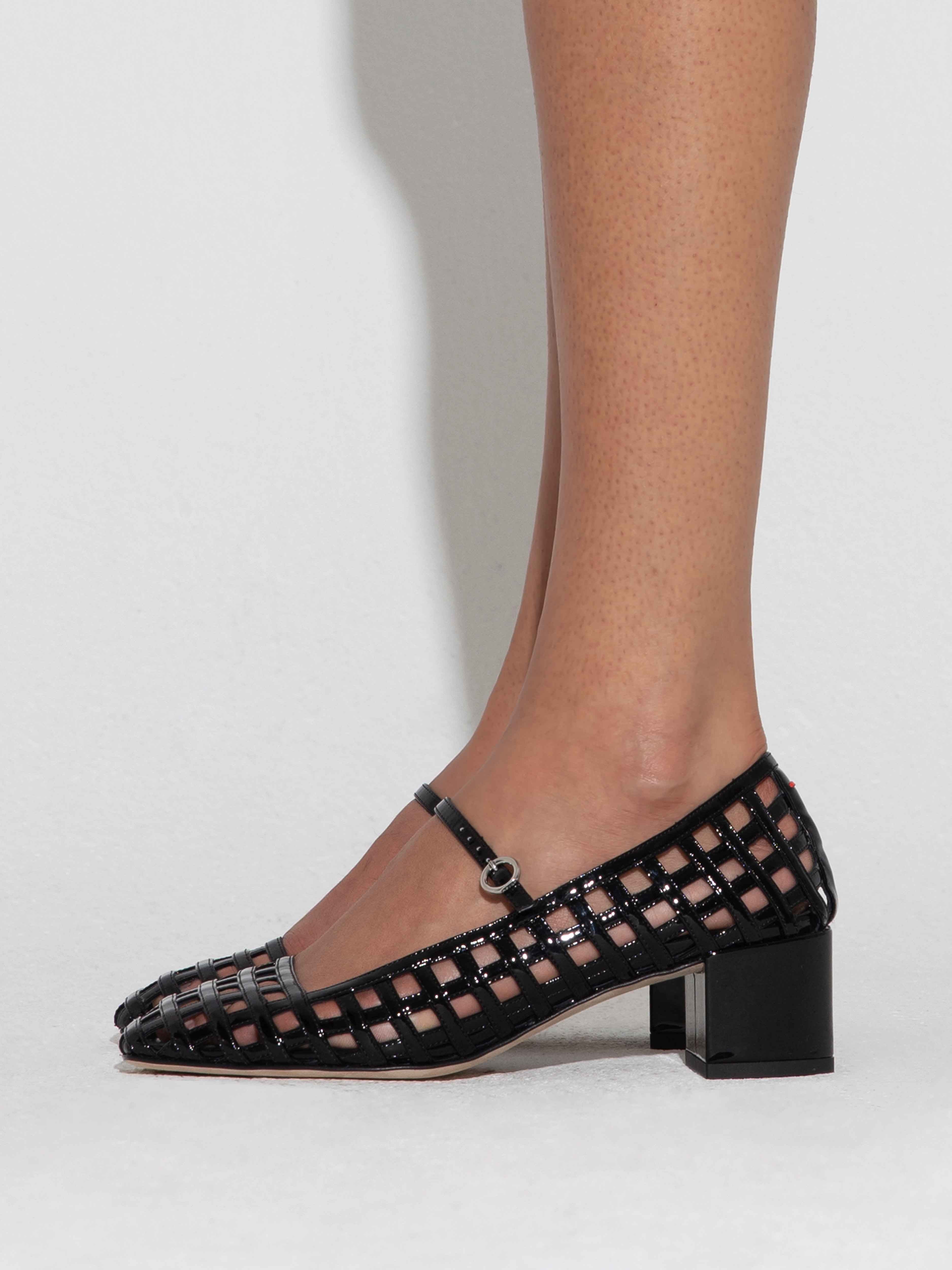 Aline Caged Leather Mary-Jane Pumps - Image 6