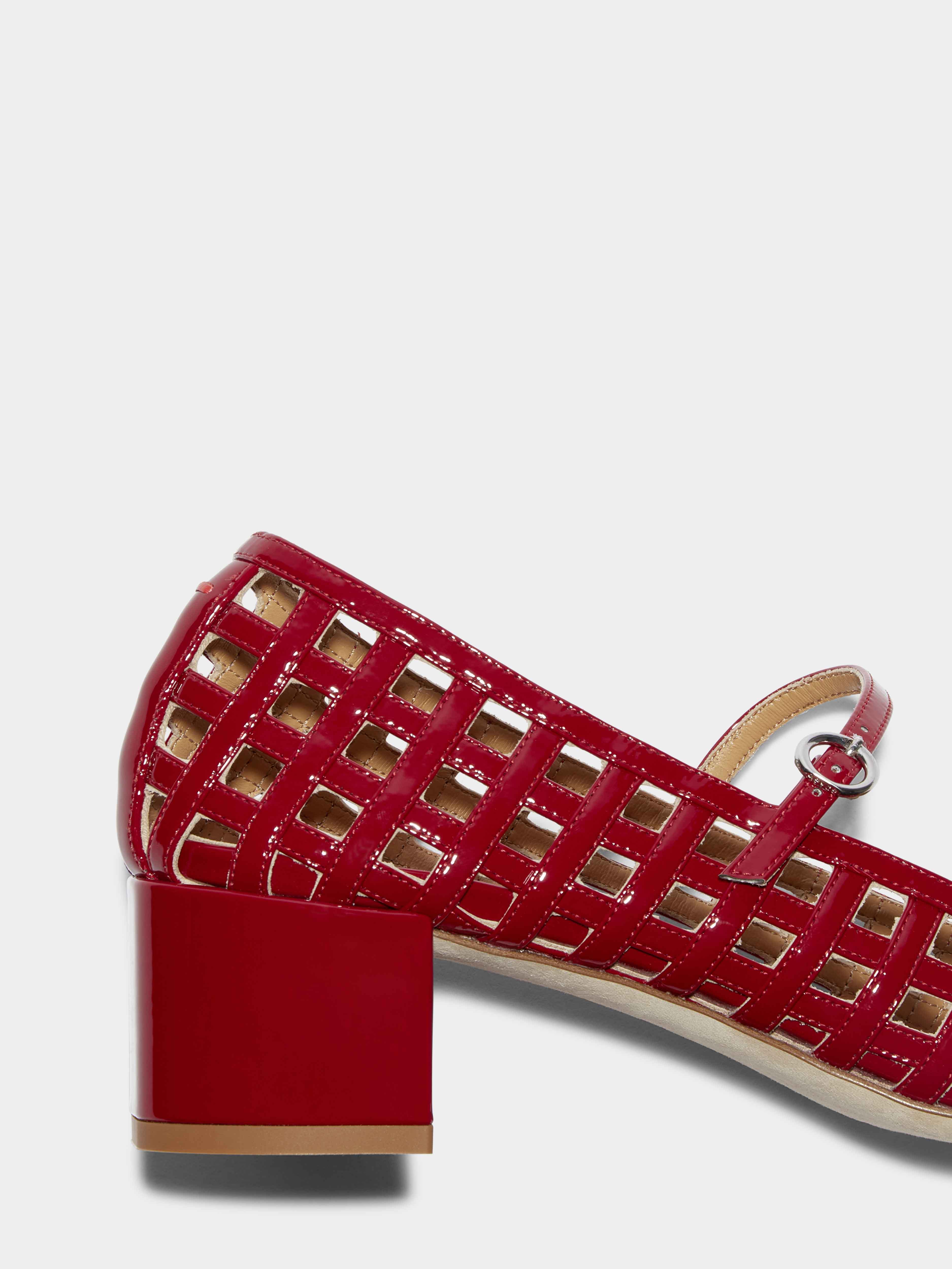 Aline Caged Leather Mary-Jane Pumps - Image 4