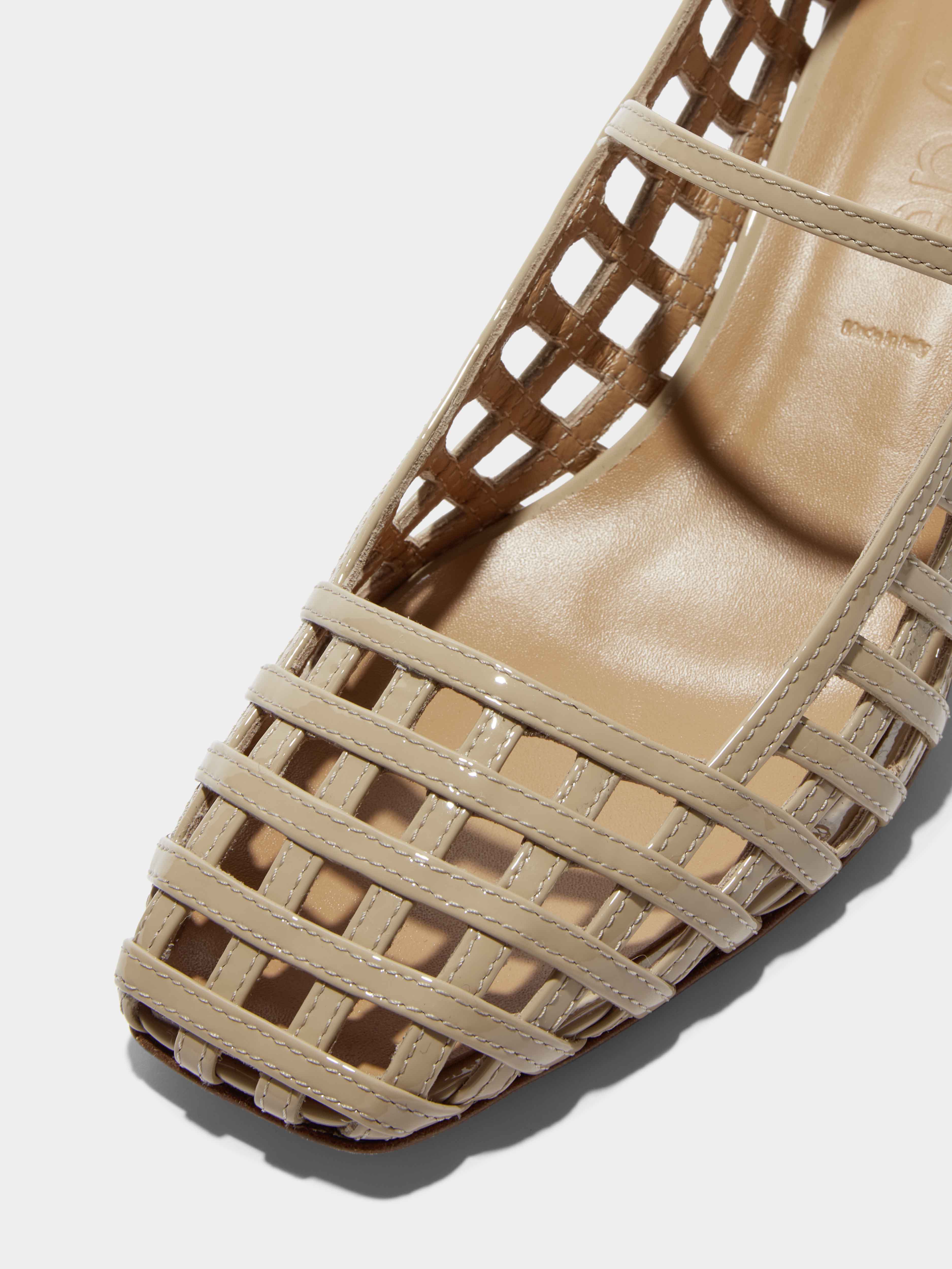 Aline Caged Leather Mary-Jane Pumps - Image 3