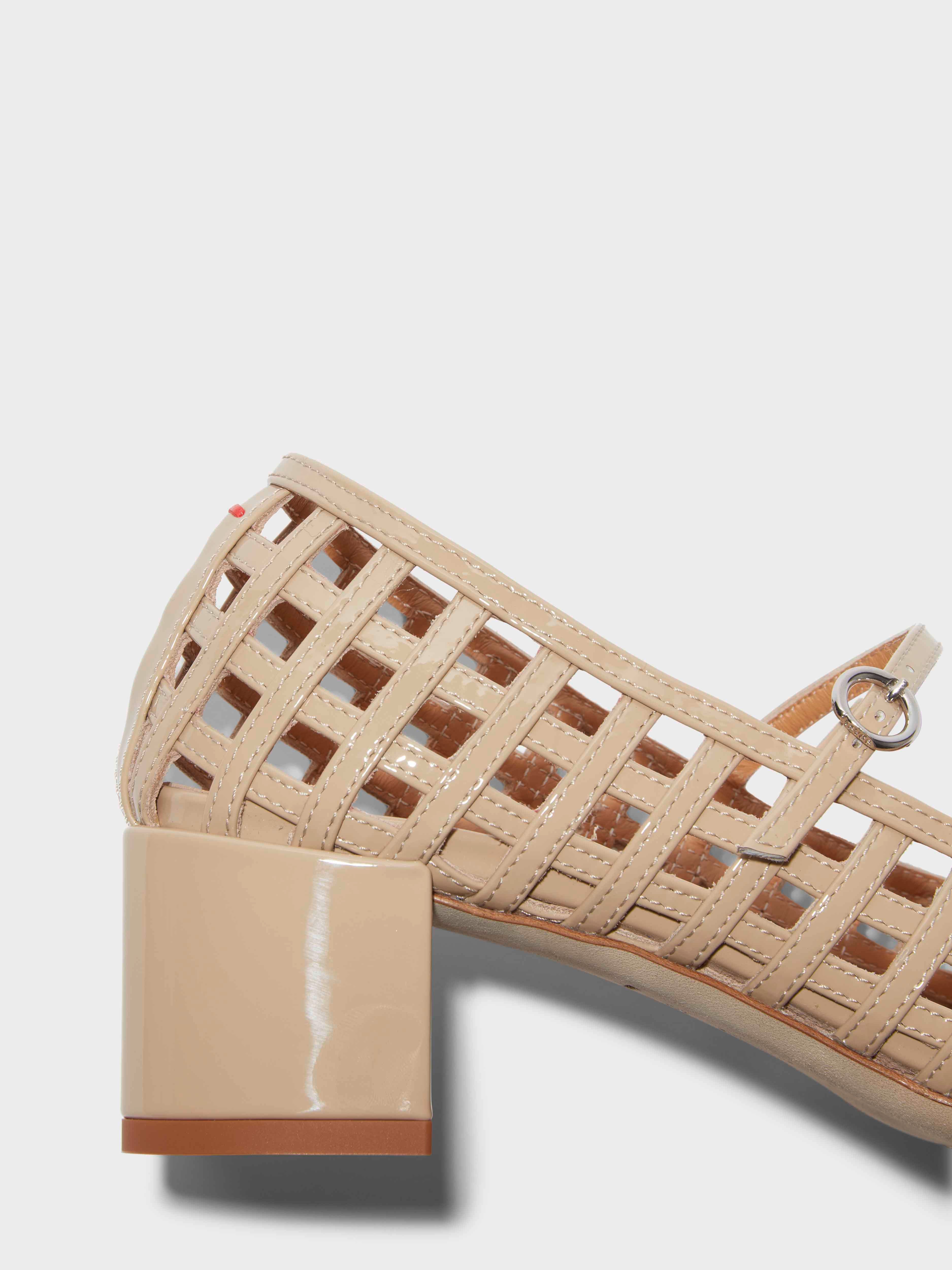 Aline Caged Leather Mary-Jane Pumps - Image 4