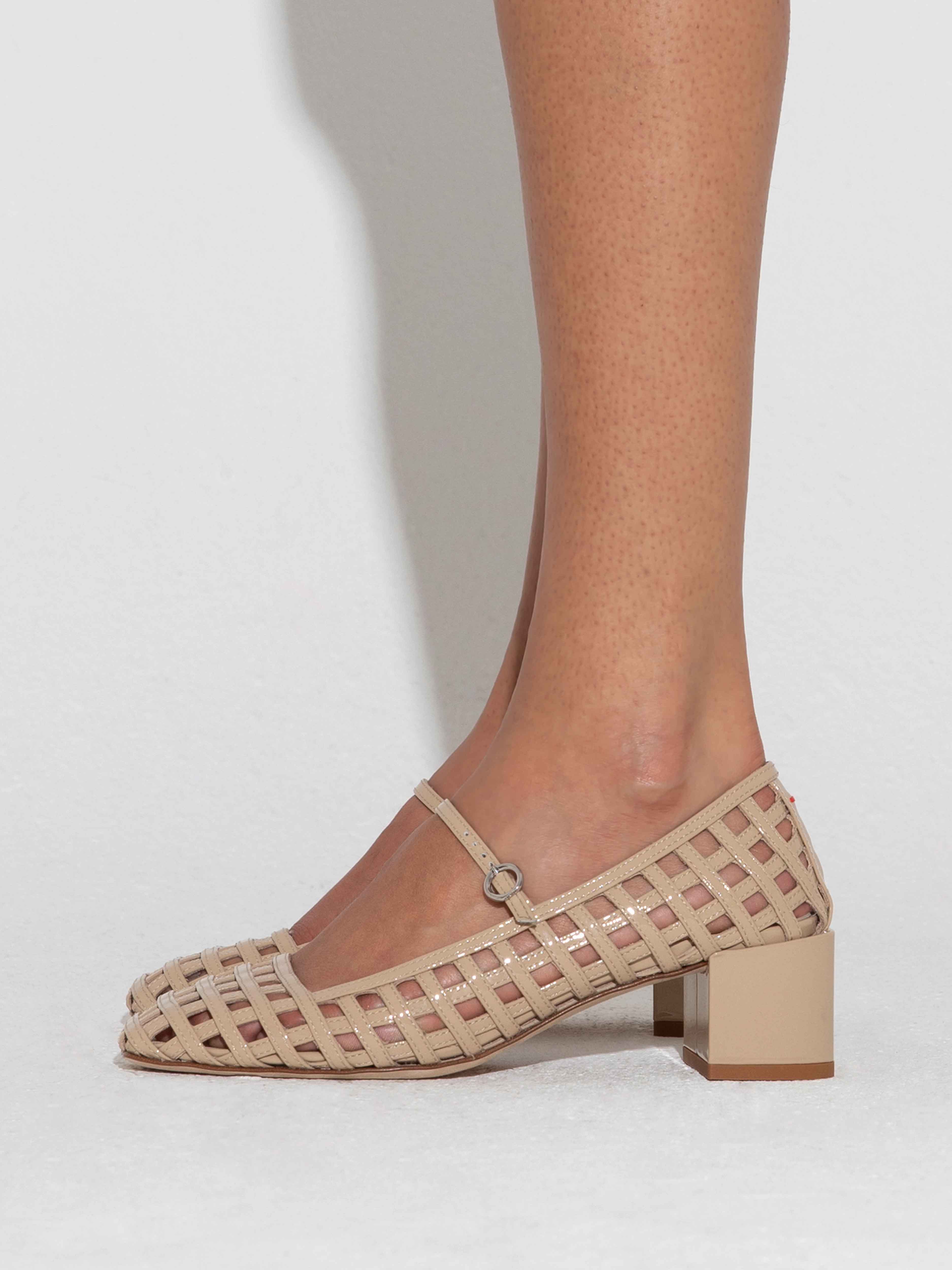 Aline Caged Leather Mary-Jane Pumps - Image 6