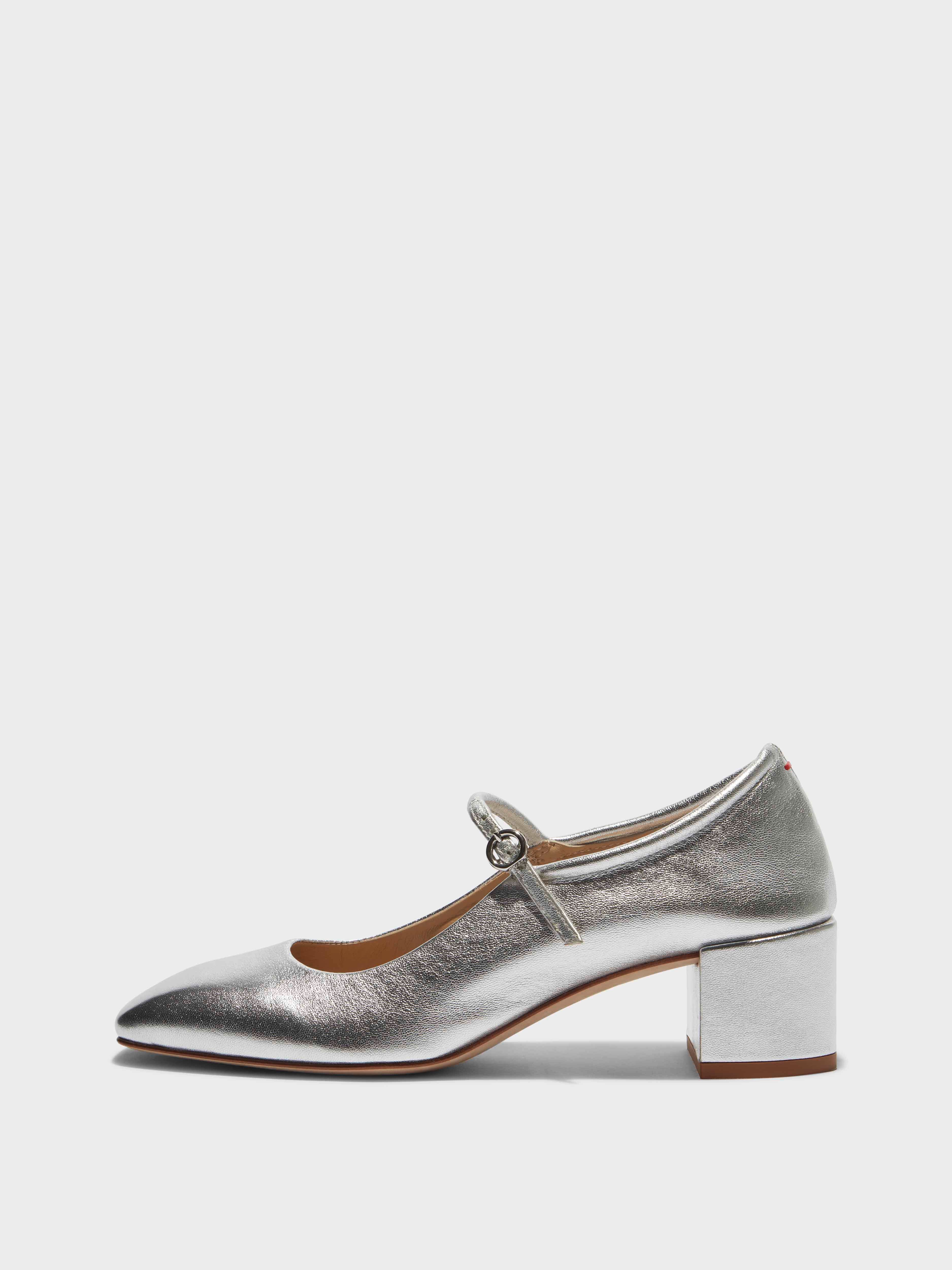 Aeyde | ALINE Silver Mary Jane Pump