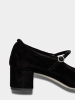 Aline Velvet Mary-Jane Pumps - Image 4