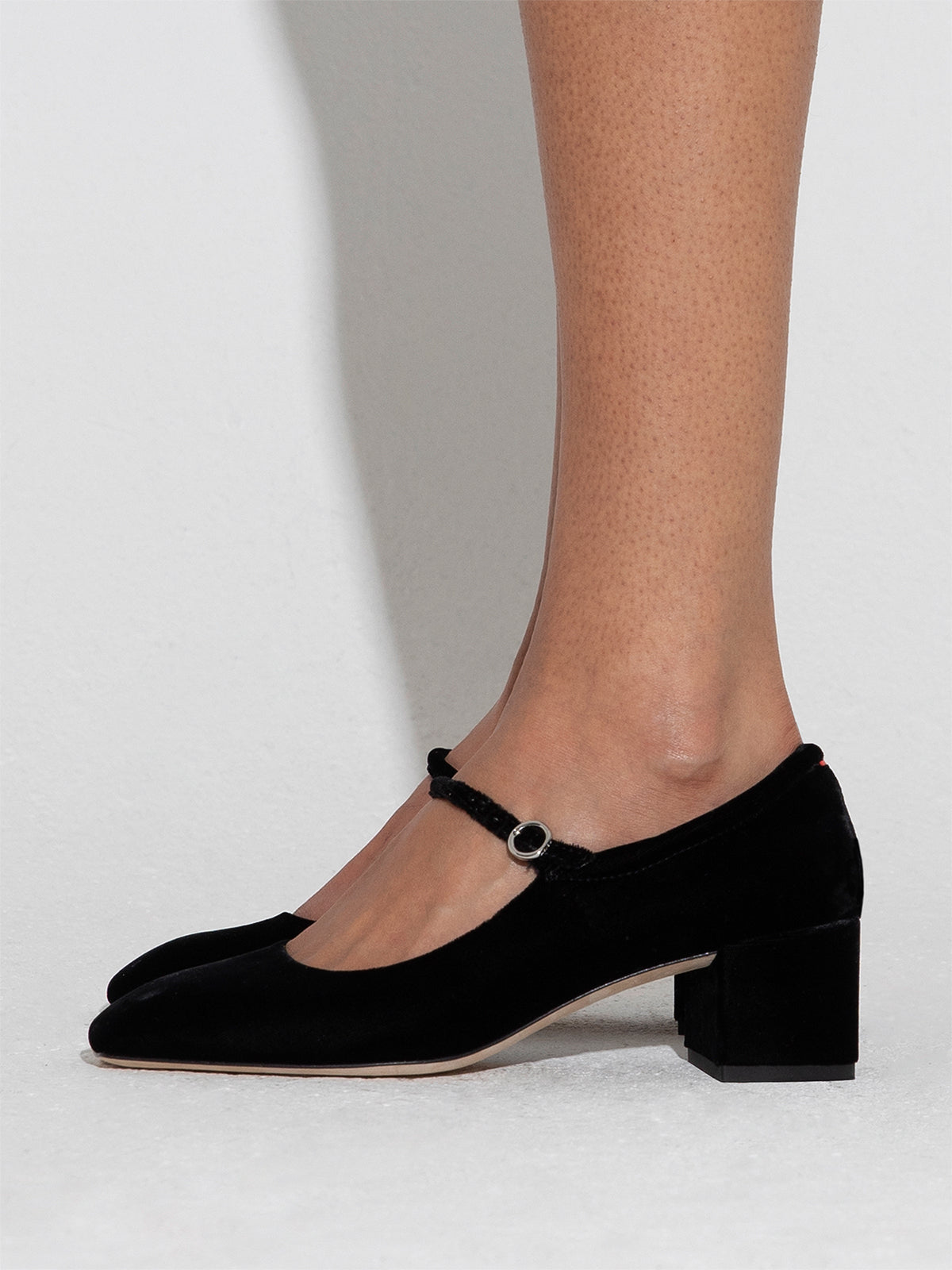 Aline Velvet Mary-Jane Pumps - Image 6