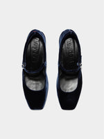 Aline Velvet Mary-Jane Pumps - Image 5