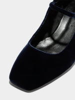 Aline Velvet Mary-Jane Pumps - Image 3