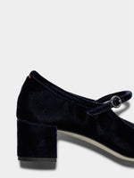 Aline Velvet Mary-Jane Pumps - Image 4
