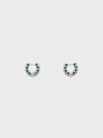 Alto Crystal and Palladium-Plated Hoop Earrings - Image 3