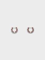 Alto Crystal and Palladium-Plated Hoop Earrings - Image 1