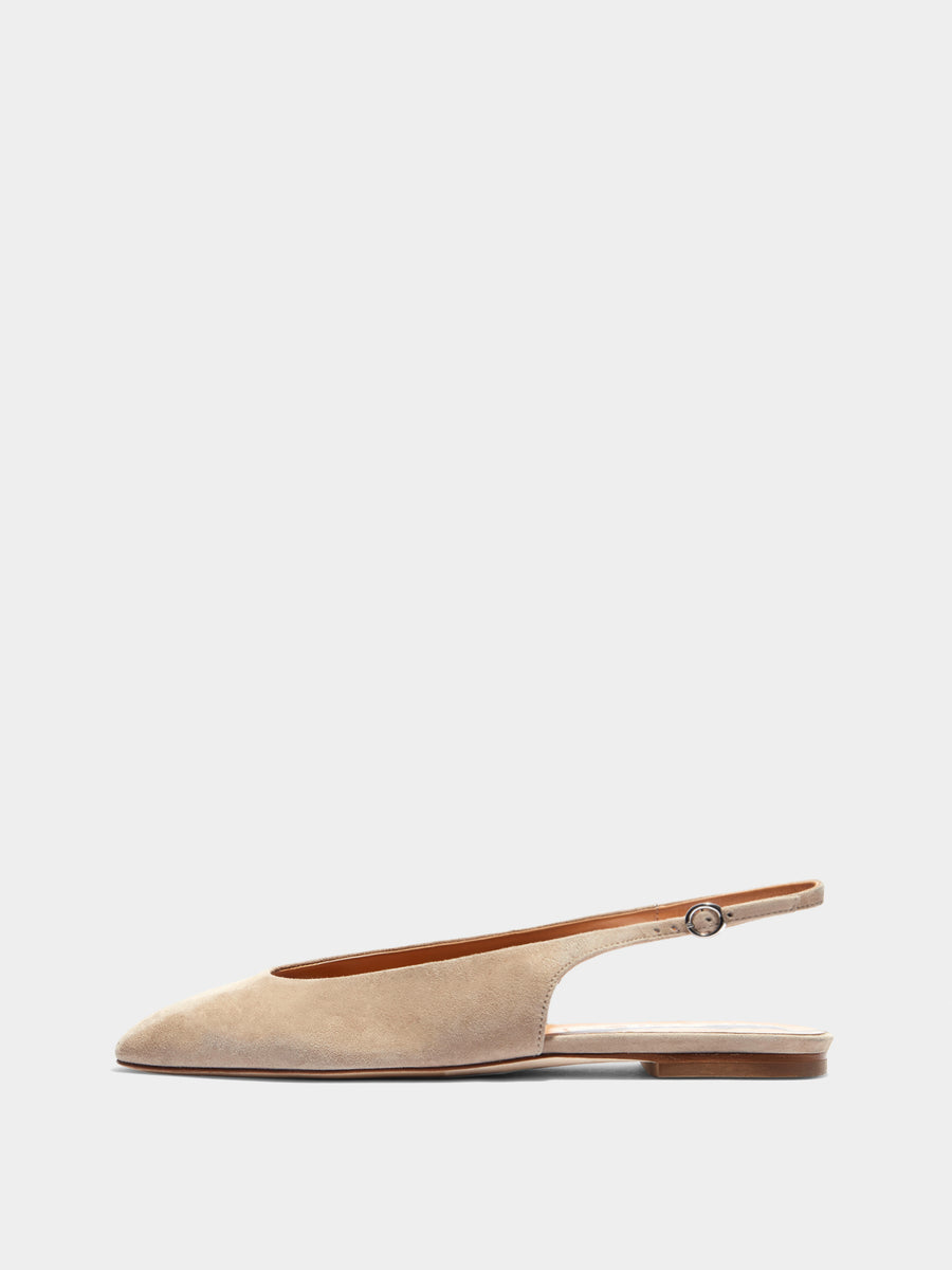 Amelia Suede Slingback Flats