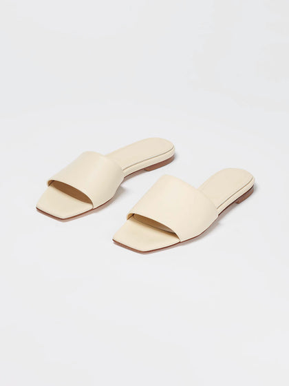 Aeyde | ANNA Creamy Leather Flat Slide