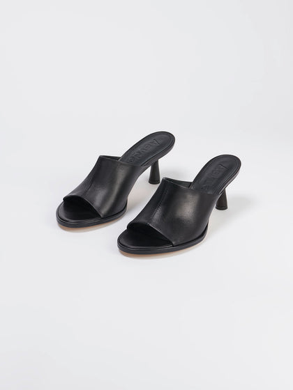 Aeyde | ARABELLA Black Stiletto Heeled Sandal