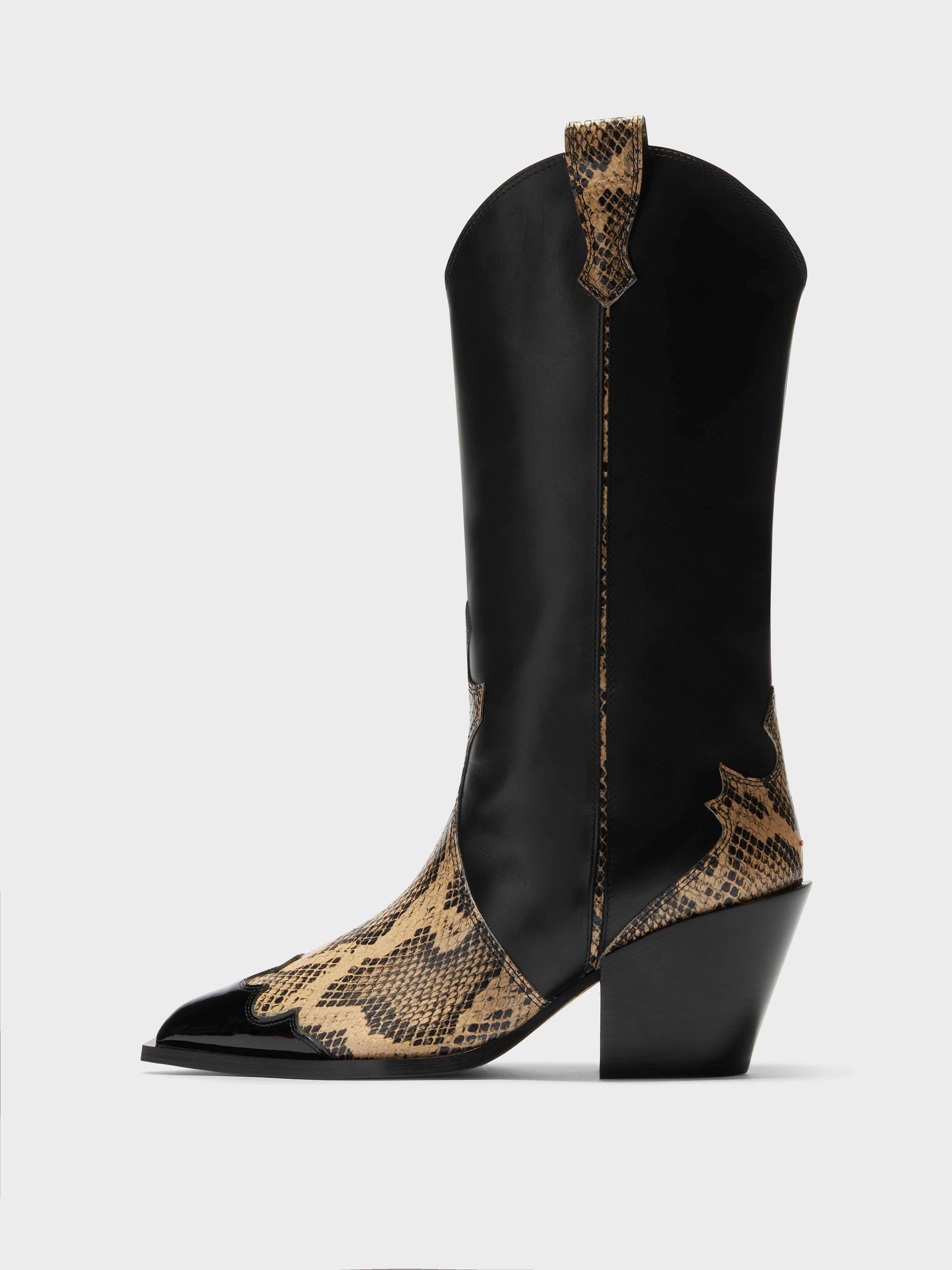 Ariel Leather Cowboy Boots - Image 1