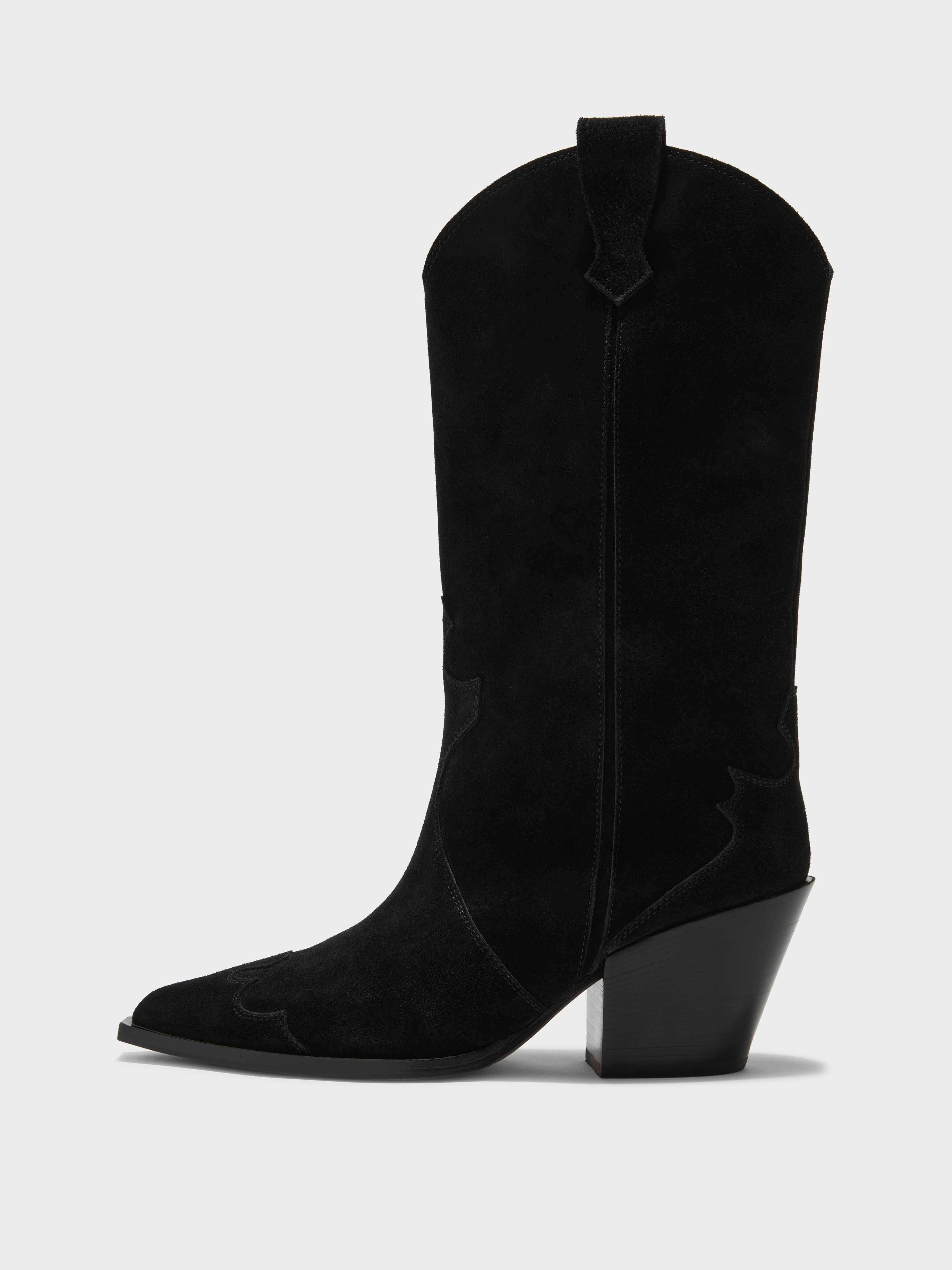 Ariel Suede Cowboy Boots - Image 1