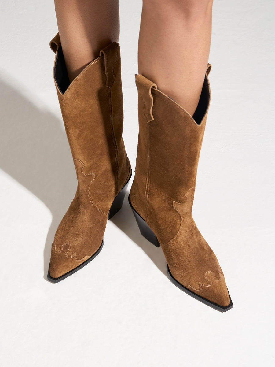 Ariel Suede Cowboy Boots