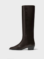 Arla Leather Cowboy Knee-High Boots - Image 1