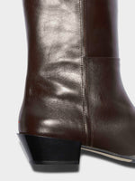 Arla Leather Cowboy Knee-High Boots - Image 4