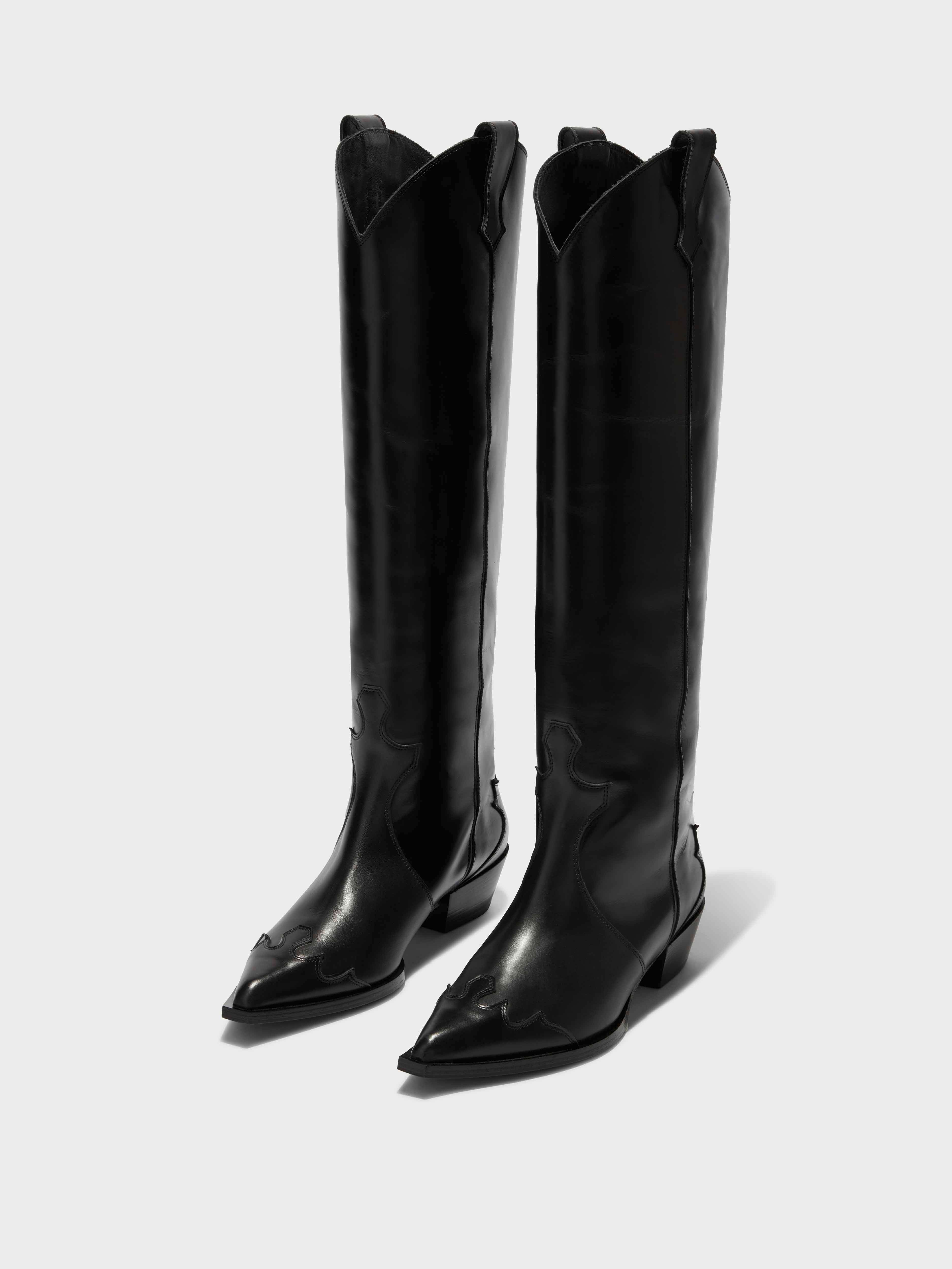 ブーツその他 Aruna Boots - Aeyde - Leather - Black Aeyde | ARUNA Black High Cowboy Boot