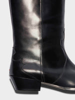 Aruna Leather Knee-High Cowboy Boots - Image 4