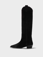 Aruna Suede Knee-High Cowboy Boots - Image 1