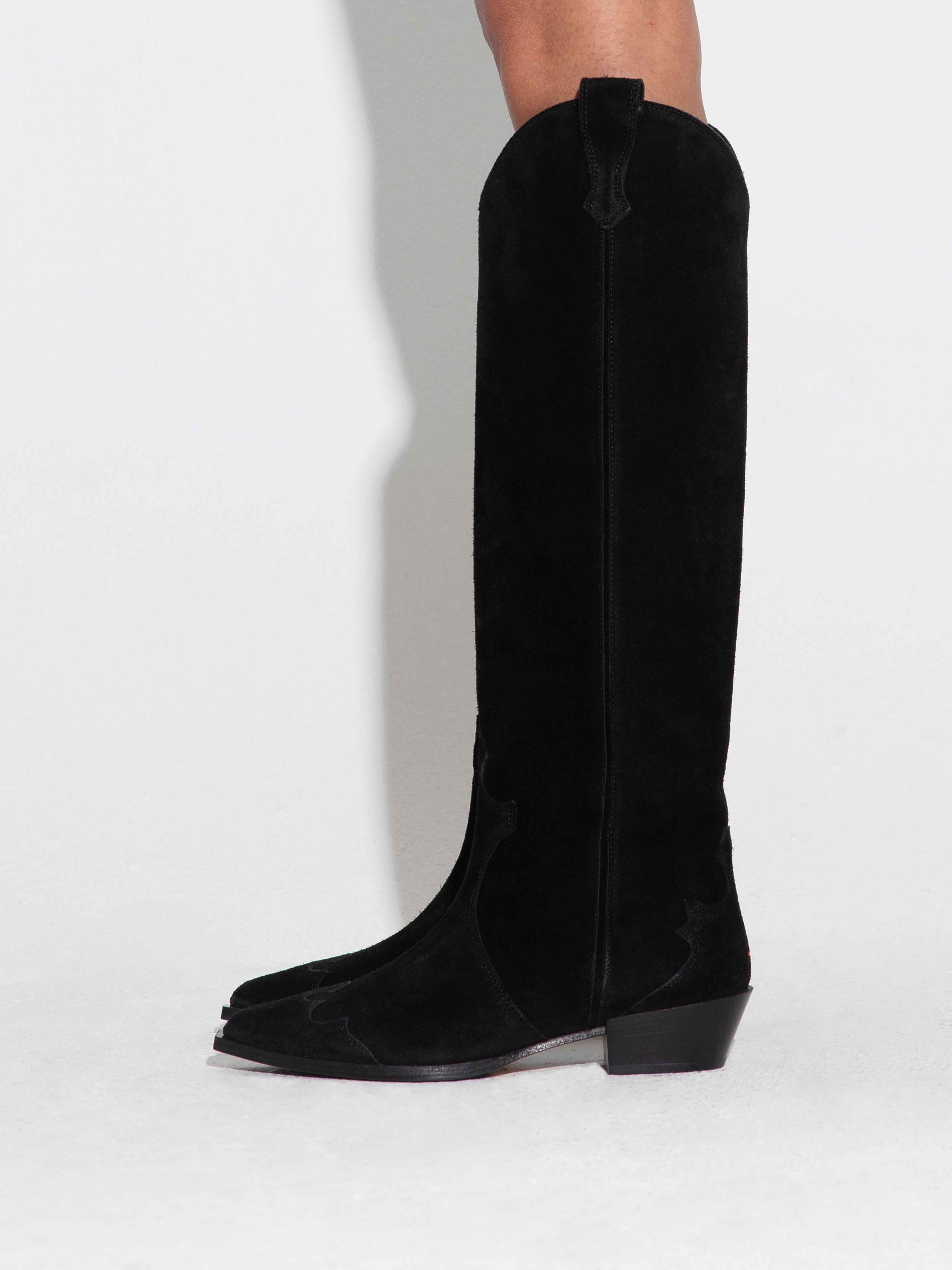Aruna Suede Knee-High Cowboy Boots - Image 6